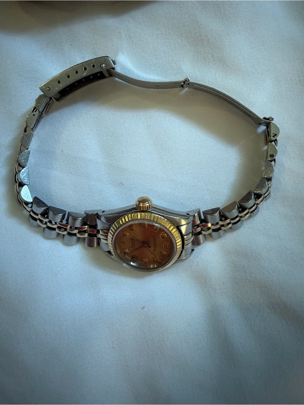 Rolex Women's Two-Tone Gold and Silver Dial Bracelet Watch - Picture 7 of 10